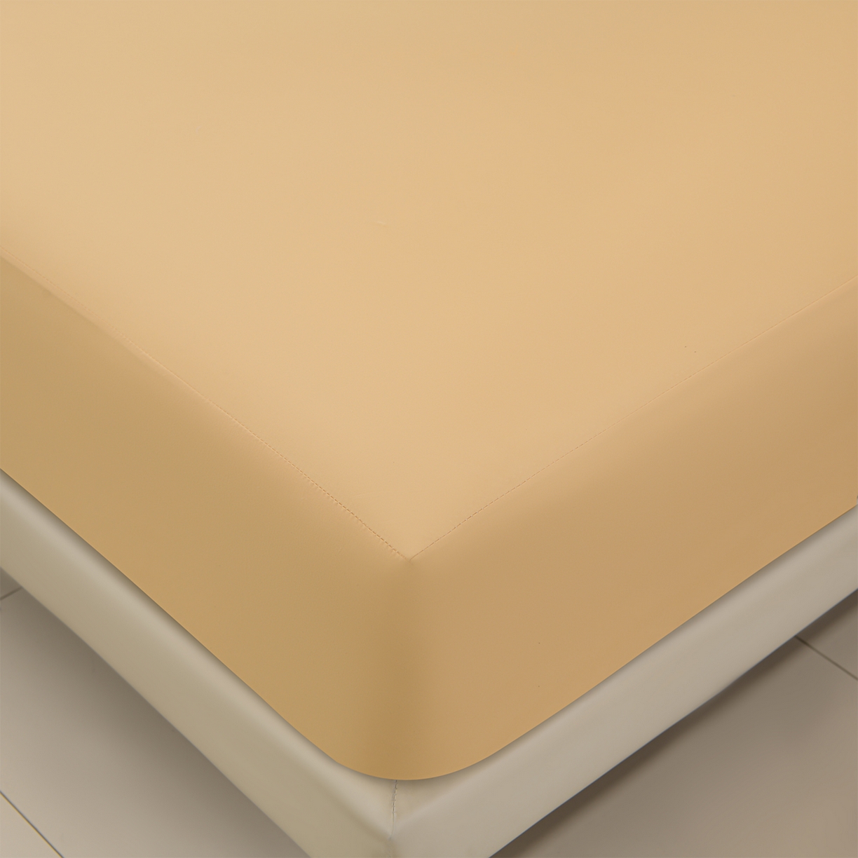 91家纺网 家纺一手货源 找家纺 预言家纺 2026新款水洗冰丝床笠款夏被四件套空调被跨境外贸床笠款 慕斯咖