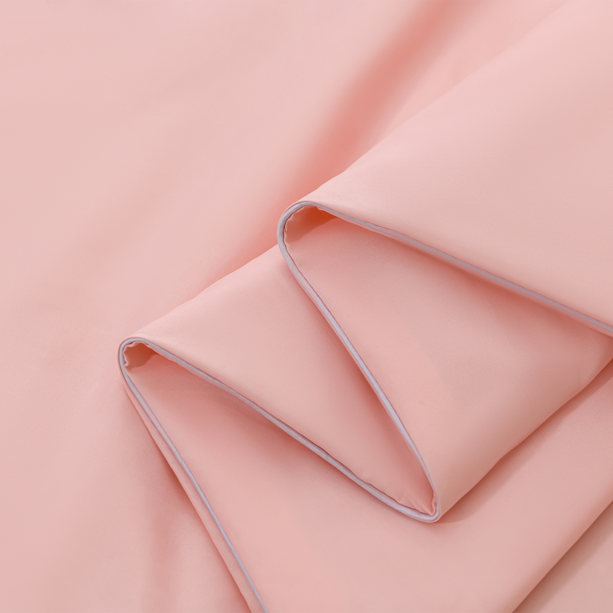 91家纺网 家纺一手货源 找家纺 预言家纺 2026新款水洗冰丝床笠款夏被四件套空调被跨境外贸床笠款 慕斯粉