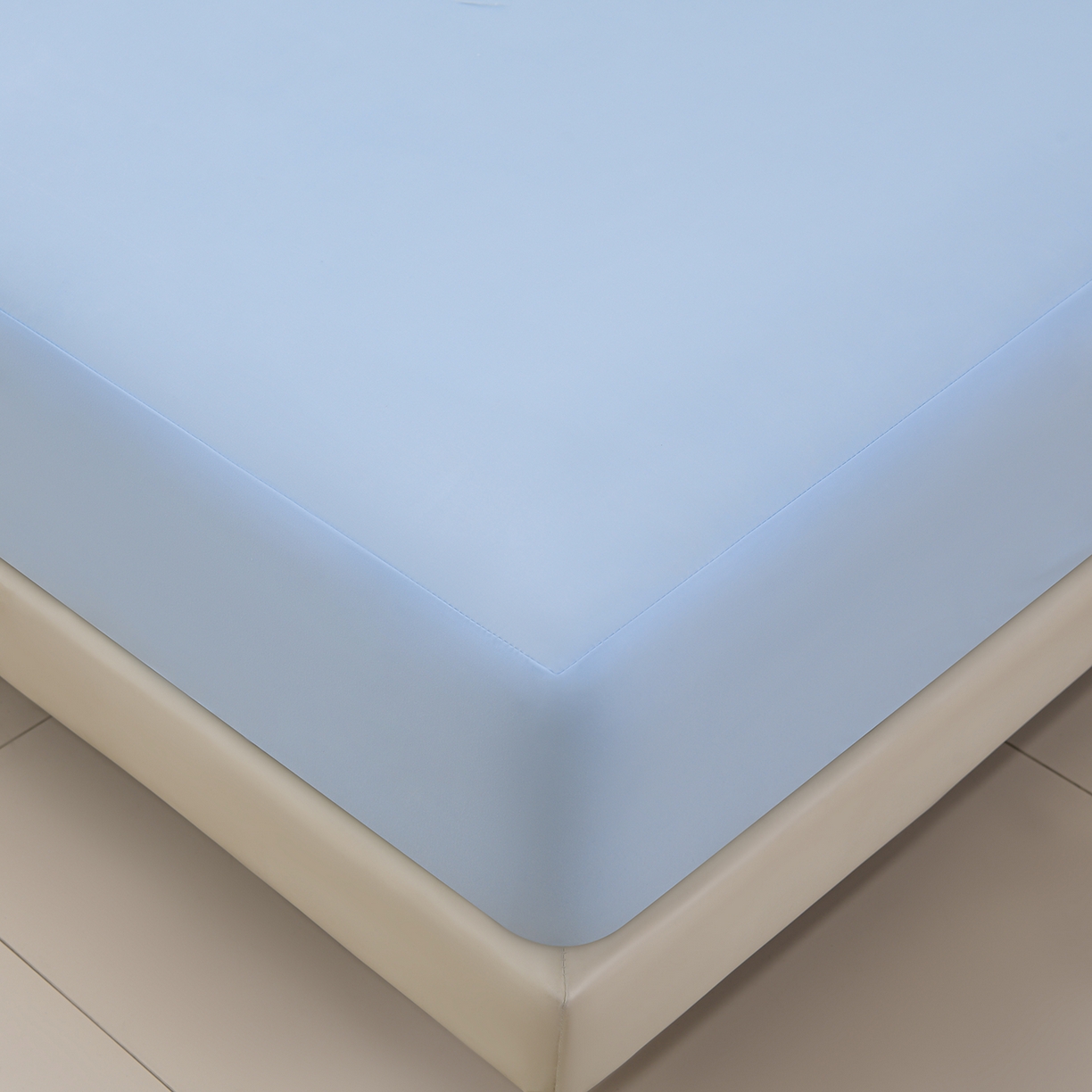 91家纺网 家纺一手货源 找家纺 预言家纺 2026新款水洗冰丝床笠款夏被四件套空调被跨境外贸床笠款 慕斯星空蓝