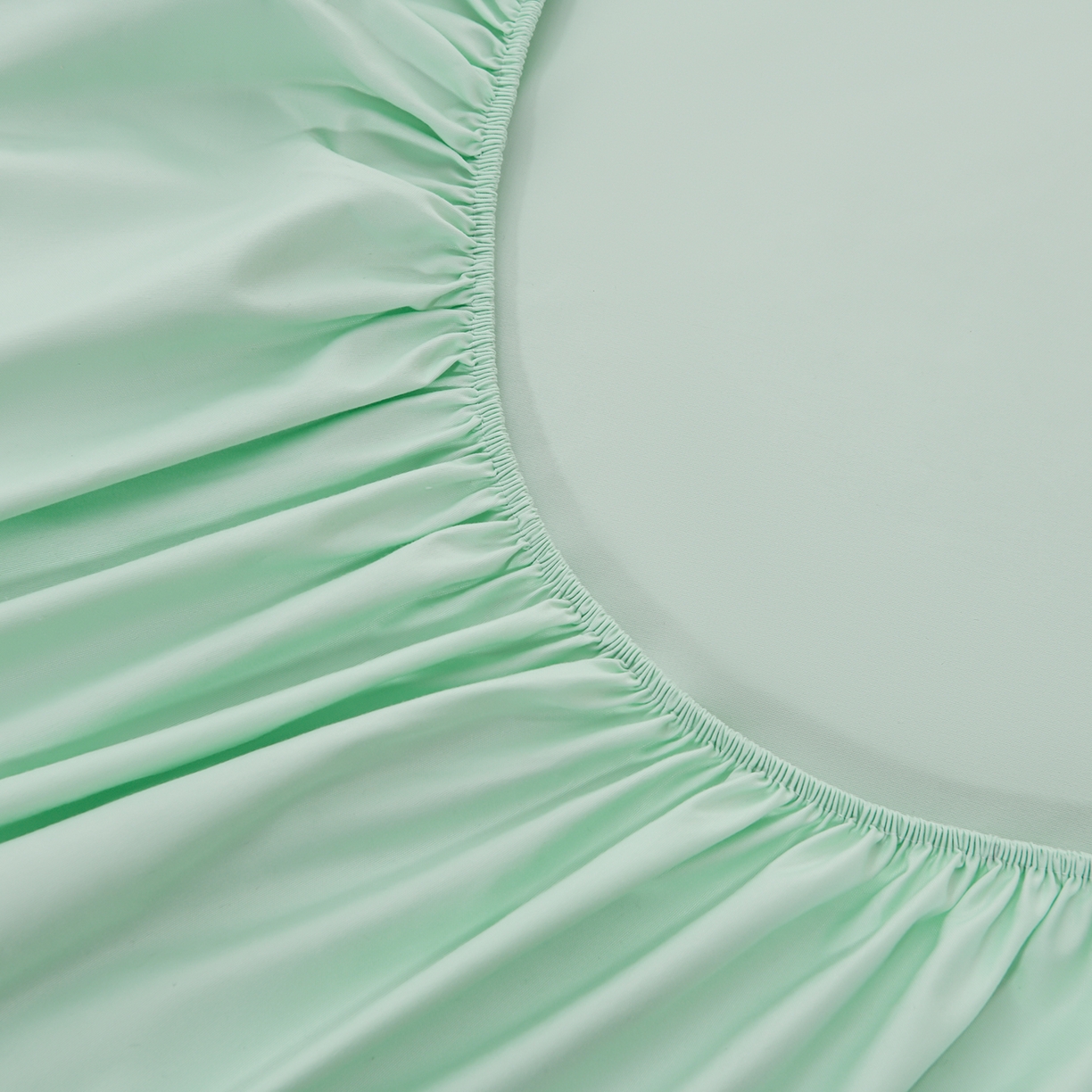 91家纺网 家纺一手货源 找家纺 预言家纺 2026新款水洗冰丝床笠款夏被四件套空调被跨境外贸床笠款 慕斯水绿