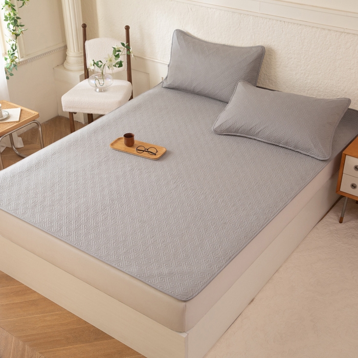 91家纺网 家纺一手货源 找家纺 （总）美达家纺 2026新款A类全棉纯色防水防滑床垫床盖