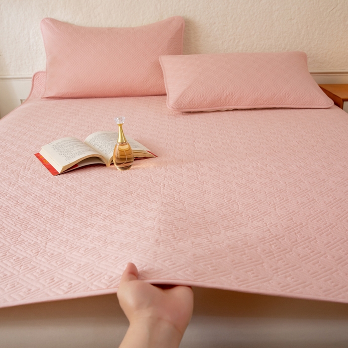 91家纺网 家纺一手货源 找家纺 （总）美达家纺 2026新款A类全棉纯色防水防滑床垫床盖