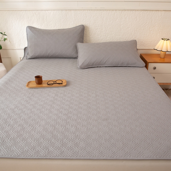 91家纺网 家纺一手货源 找家纺 （总）美达家纺 2026新款A类全棉纯色防水防滑床垫床盖