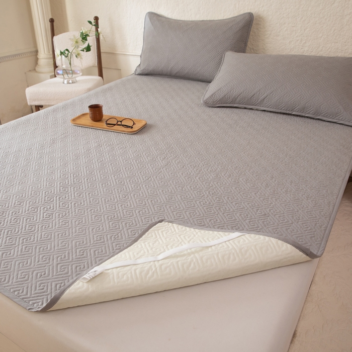 91家纺网 家纺一手货源 找家纺 （总）美达家纺 2026新款A类全棉纯色防水防滑床垫床盖