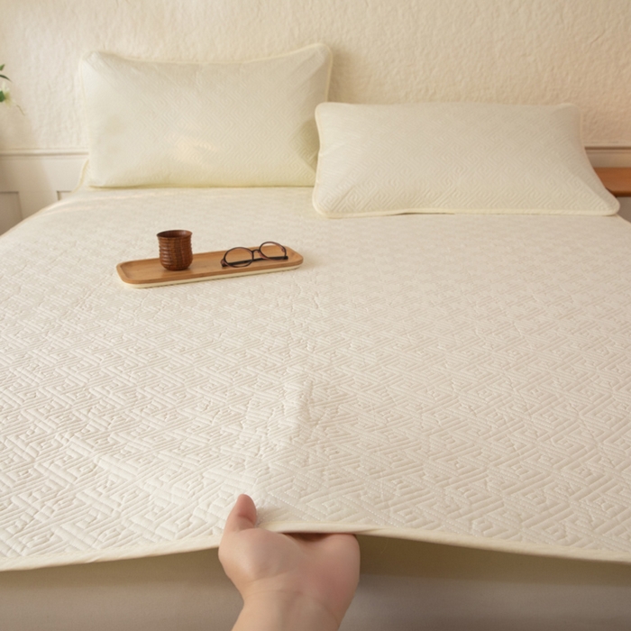 91家纺网 家纺一手货源 找家纺 （总）美达家纺 2026新款A类全棉纯色防水防滑床垫床盖
