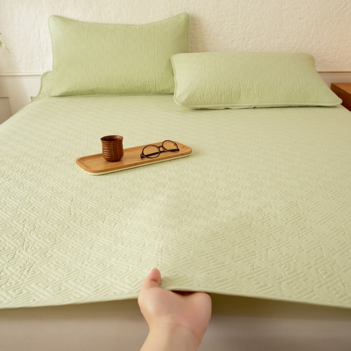 91家纺网 家纺一手货源 找家纺 （总）美达家纺 2026新款A类全棉纯色防水防滑床垫床盖