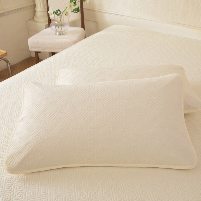 91家纺网 家纺一手货源 找家纺 美达家纺 2026新款A类全棉纯色防水防滑床垫床盖 防水-米白