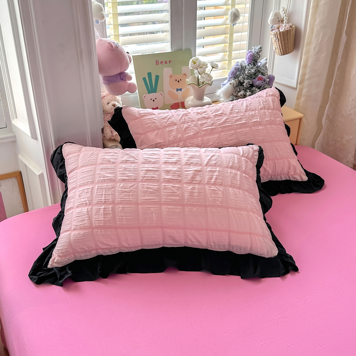 91家纺网 家纺一手货源 找家纺 优卡迪家纺馆 2026新款泡泡纱黑花边大豆夏被被子被芯下载文件包含买家秀 奶油蜜桃