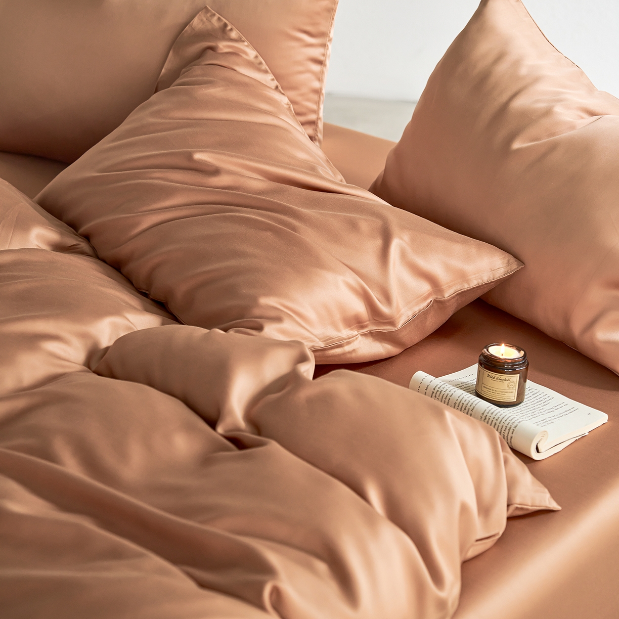 91家纺网 家纺一手货源 找家纺 轩和家居 2026新款60支奥地利兰精天丝四件套 拿铁咖