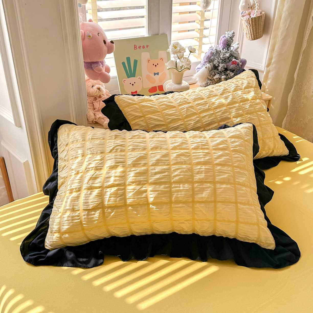 91家纺网 家纺一手货源 找家纺 优卡迪家纺馆 2026新款泡泡纱黑花边大豆夏被被子被芯下载文件包含买家秀 魔芋橙汁