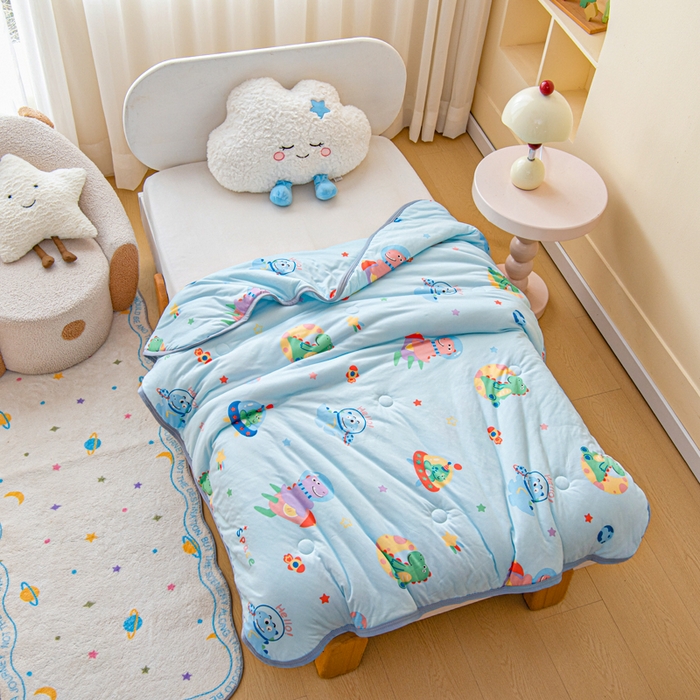 91家纺网 家纺一手货源 找家纺 （总）鱼宝 2026春夏新款儿童针织棉夏被夏凉被空调被