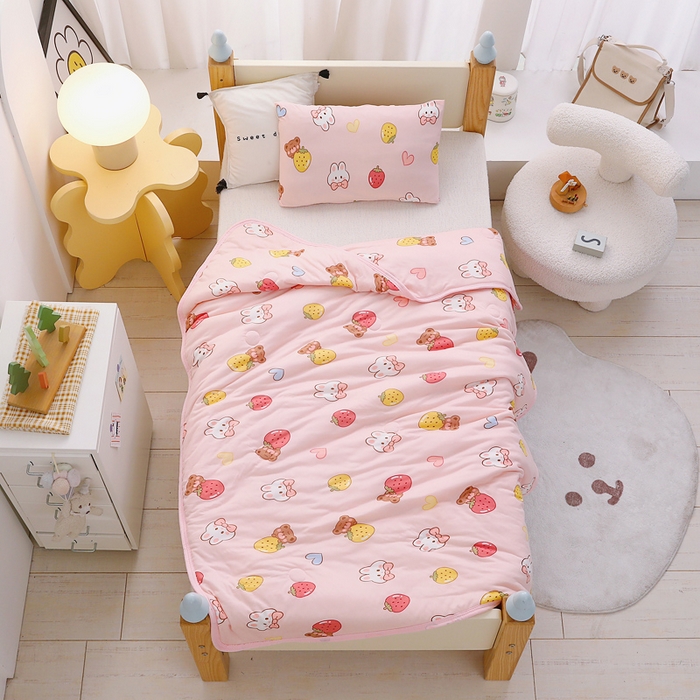 91家纺网 家纺一手货源 找家纺 （总）鱼宝 2026春夏新款儿童针织棉夏被夏凉被空调被