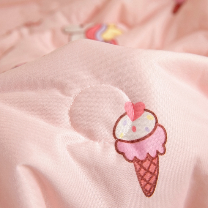 91家纺网 家纺一手货源 找家纺 鱼宝 2026春夏新款儿童针织棉夏被夏凉被空调被 彩虹马