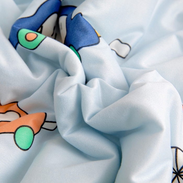 91家纺网 家纺一手货源 找家纺 鱼宝 2026春夏新款儿童针织棉夏被夏凉被空调被 嘟嘟车