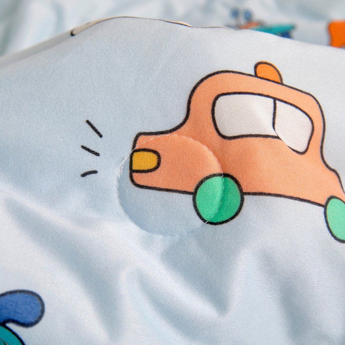 91家纺网 家纺一手货源 找家纺 鱼宝 2026春夏新款儿童针织棉夏被夏凉被空调被 嘟嘟车