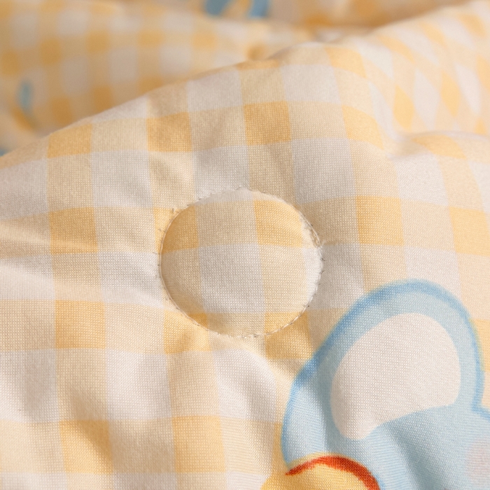 91家纺网 家纺一手货源 找家纺 鱼宝 2026春夏新款儿童针织棉夏被夏凉被空调被 格子小象