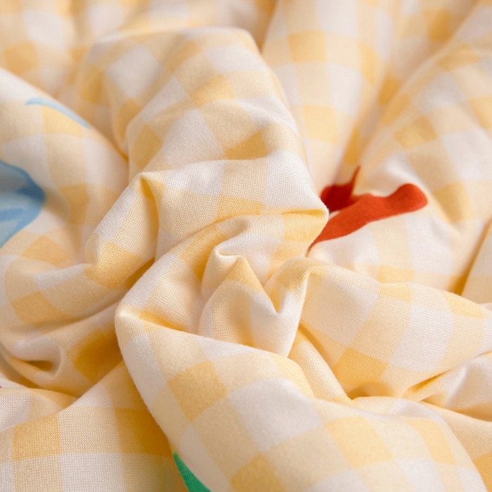 91家纺网 家纺一手货源 找家纺 鱼宝 2026春夏新款儿童针织棉夏被夏凉被空调被 格子小象