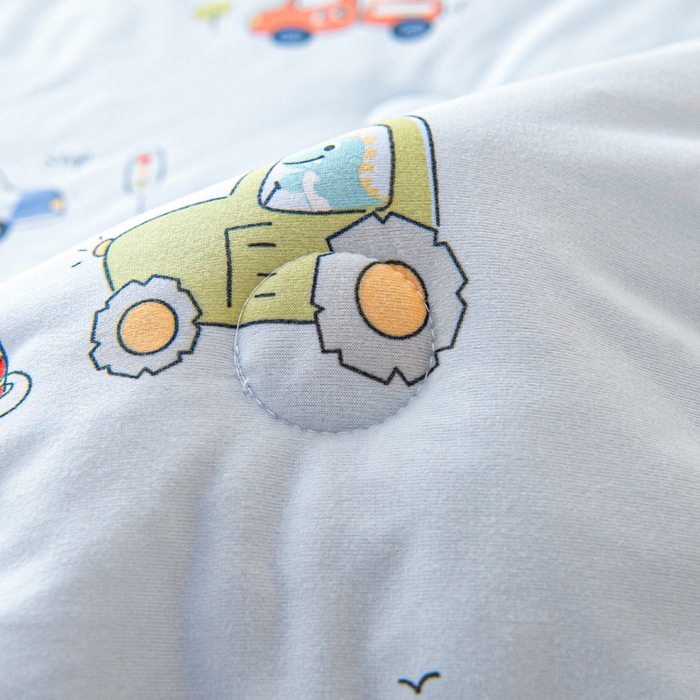 91家纺网 家纺一手货源 找家纺 鱼宝 2026春夏新款儿童针织棉夏被夏凉被空调被 汽车总动员