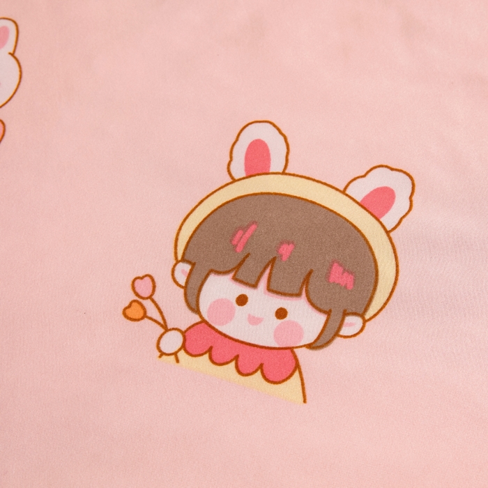 91家纺网 家纺一手货源 找家纺 鱼宝 2026春夏新款儿童针织棉夏被夏凉被空调被 小兔公主