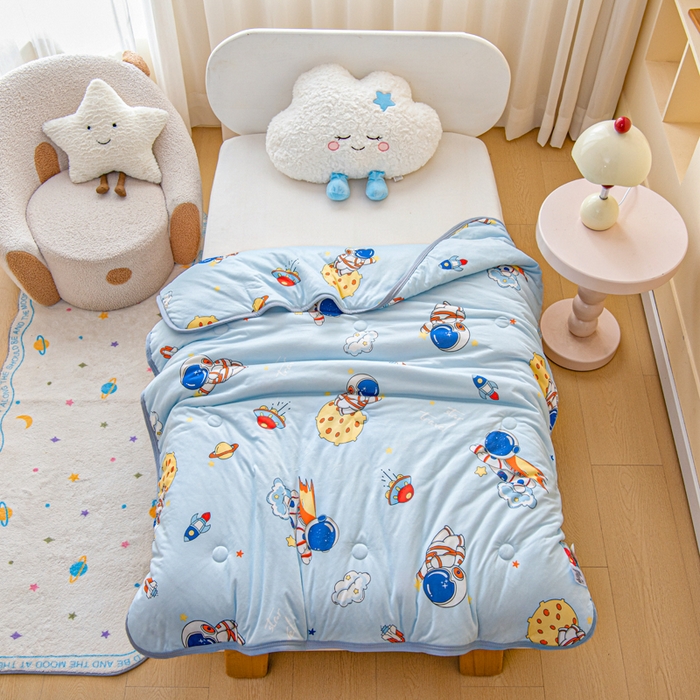 鱼宝 2026春夏新款儿童针织棉夏被夏凉被空调被 星星宝宝