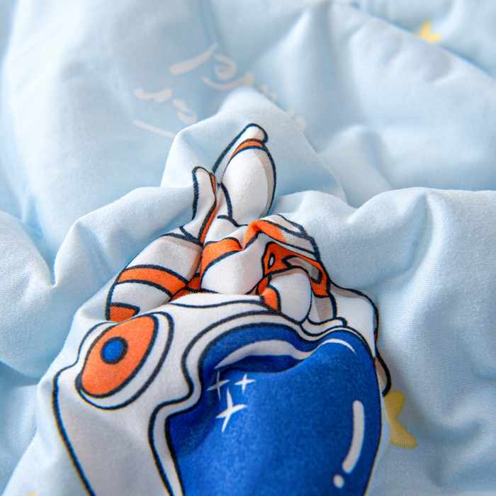 91家纺网 家纺一手货源 找家纺 鱼宝 2026春夏新款儿童针织棉夏被夏凉被空调被 星星宝宝