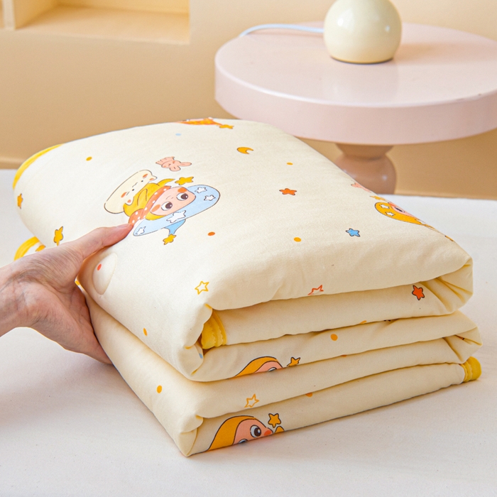 91家纺网 家纺一手货源 找家纺 鱼宝 2026春夏新款儿童针织棉夏被夏凉被空调被 星星魔法