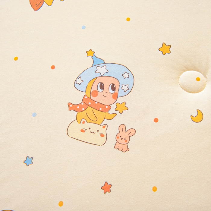 91家纺网 家纺一手货源 找家纺 鱼宝 2026春夏新款儿童针织棉夏被夏凉被空调被 星星魔法