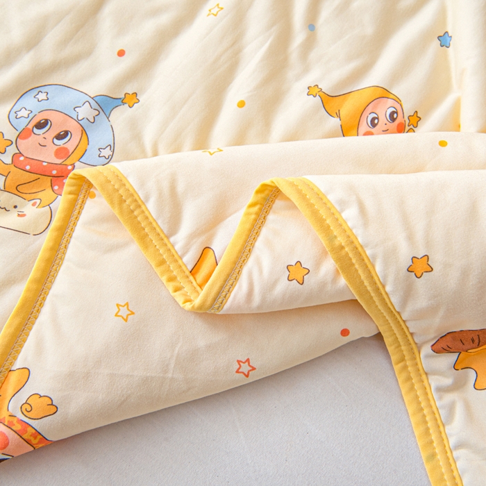 91家纺网 家纺一手货源 找家纺 鱼宝 2026春夏新款儿童针织棉夏被夏凉被空调被 星星魔法