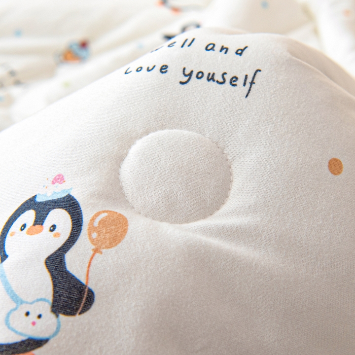 91家纺网 家纺一手货源 找家纺 鱼宝 2026春夏新款儿童针织棉夏被夏凉被空调被 樱桃企鹅