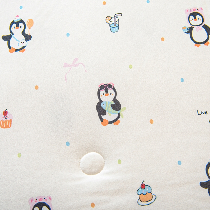 91家纺网 家纺一手货源 找家纺 鱼宝 2026春夏新款儿童针织棉夏被夏凉被空调被 樱桃企鹅