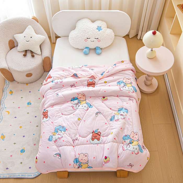 91家纺网 家纺一手货源 找家纺 鱼宝 2025新款小版牛奶绒幼儿园套件 魔法公主