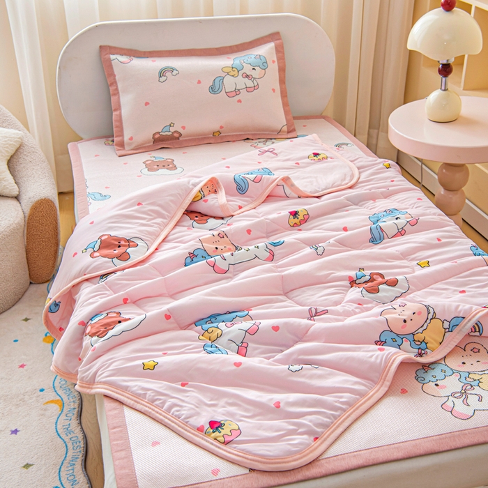 91家纺网 家纺一手货源 找家纺 （总）鱼宝 2026春夏新款数码印花儿童凉感丝夏被夏凉被空调被