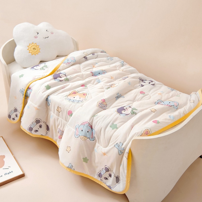 91家纺网 家纺一手货源 找家纺 （总）鱼宝 2026春夏新款数码印花儿童凉感丝夏被夏凉被空调被