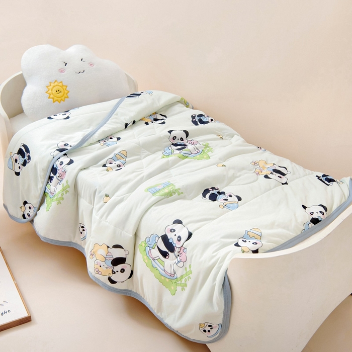 91家纺网 家纺一手货源 找家纺 （总）鱼宝 2026春夏新款数码印花儿童凉感丝夏被夏凉被空调被