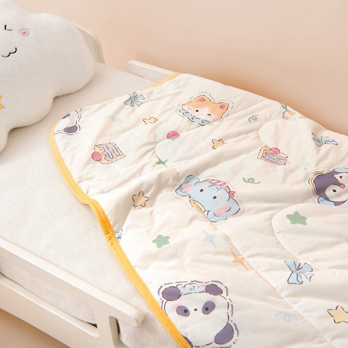 91家纺网 家纺一手货源 找家纺 鱼宝 2026春夏新款数码印花儿童凉感丝夏被夏凉被空调被 luky家族