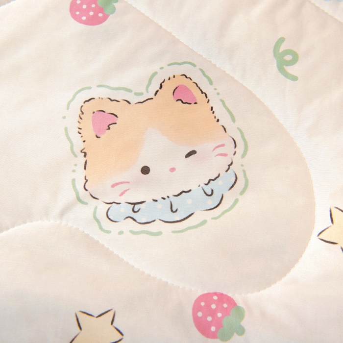 91家纺网 家纺一手货源 找家纺 鱼宝 2026春夏新款数码印花儿童凉感丝夏被夏凉被空调被 luky家族