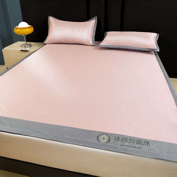 91家纺网 家纺一手货源 找家纺 （总）乐窝家纺仓储 2026新款A类抗菌碳光冰丝席冰藤席床笠款加厚三明治复合凉席三件套学生宿舍两件套