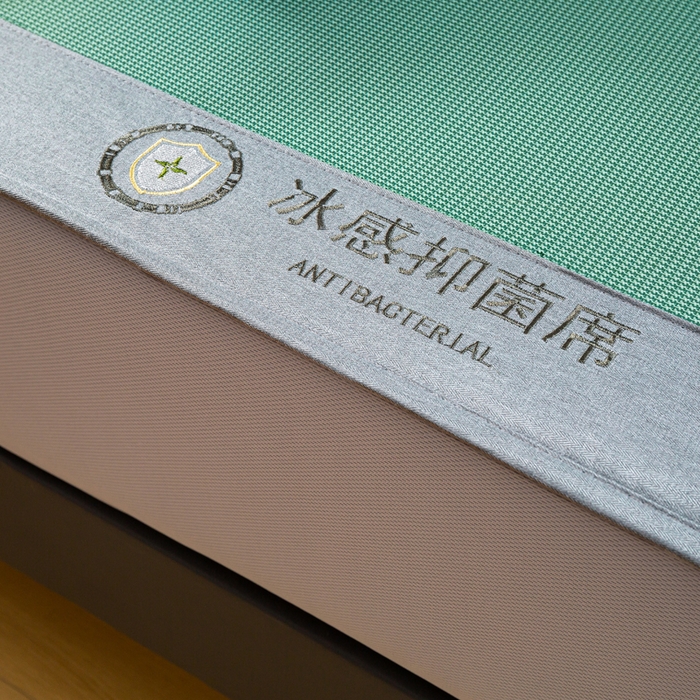 91家纺网 家纺一手货源 找家纺 乐窝家纺仓储 2026新款A类抗菌碳光冰丝席冰藤席床笠款加厚三明治复合凉席三件套学生宿舍两件套 水绿-床笠款