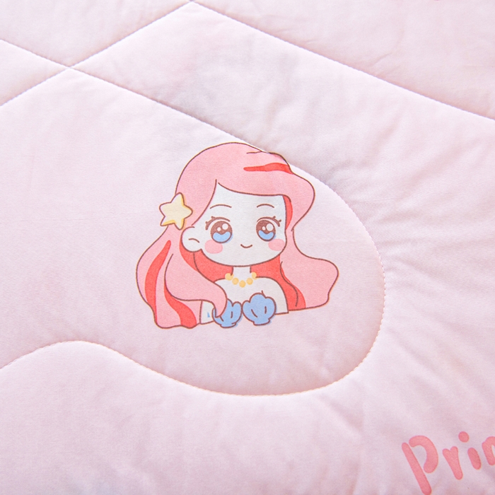 91家纺网 家纺一手货源 找家纺 鱼宝 2026春夏新款数码印花儿童凉感丝夏被夏凉被空调被 公主梦