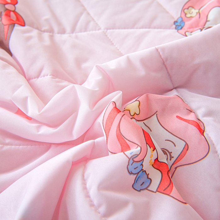 91家纺网 家纺一手货源 找家纺 鱼宝 2026春夏新款数码印花儿童凉感丝夏被夏凉被空调被 公主梦