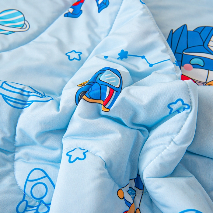 91家纺网 家纺一手货源 找家纺 鱼宝 2026春夏新款数码印花儿童凉感丝夏被夏凉被空调被 机器人