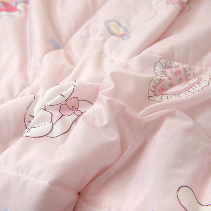 91家纺网 家纺一手货源 找家纺 鱼宝 2026春夏新款数码印花儿童凉感丝夏被夏凉被空调被 乐乐猫