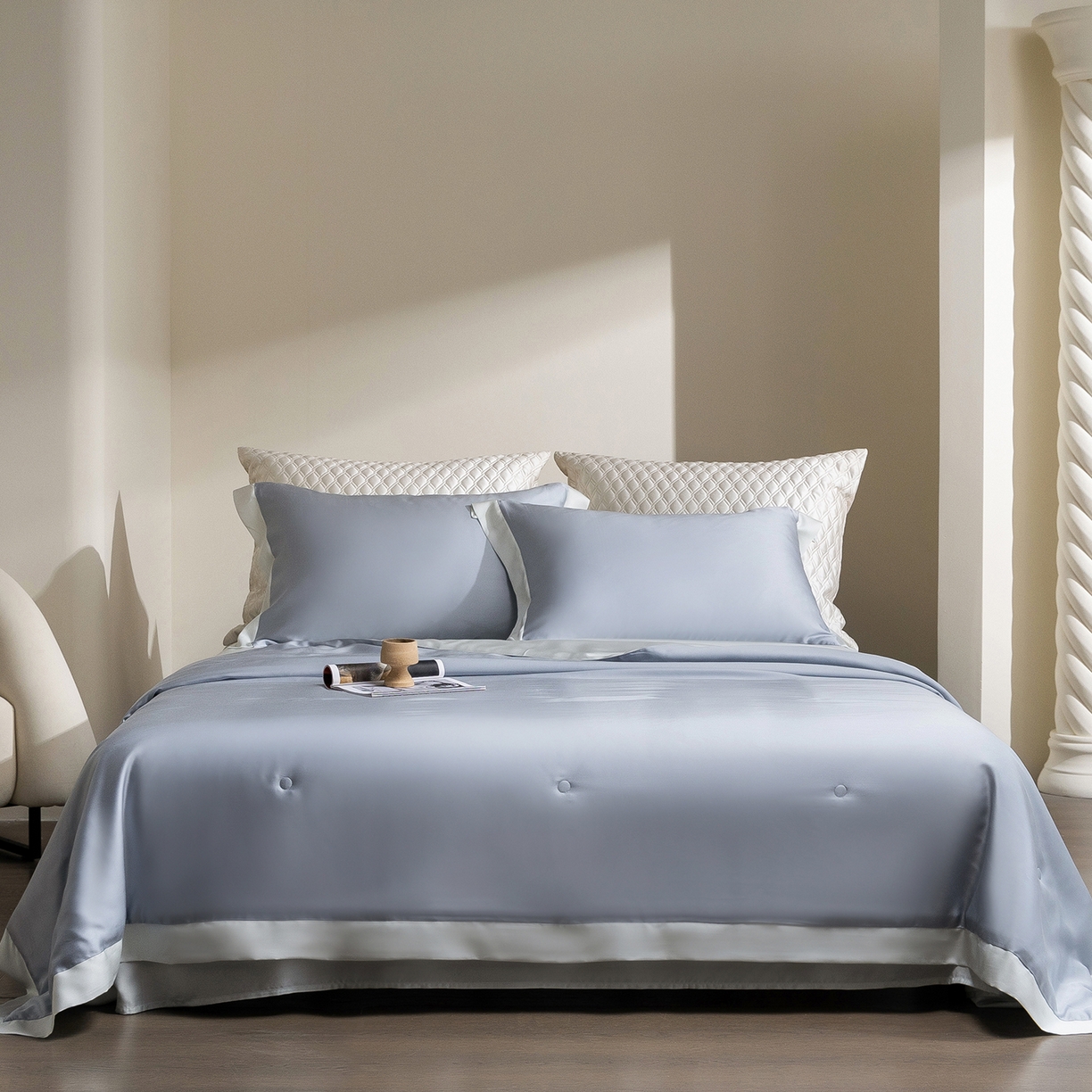 91家纺网 家纺一手货源 找家纺 （总）佳汐蓝家纺 2026新款进口奥地利兰精天丝丝颜悦色-夏被四件套