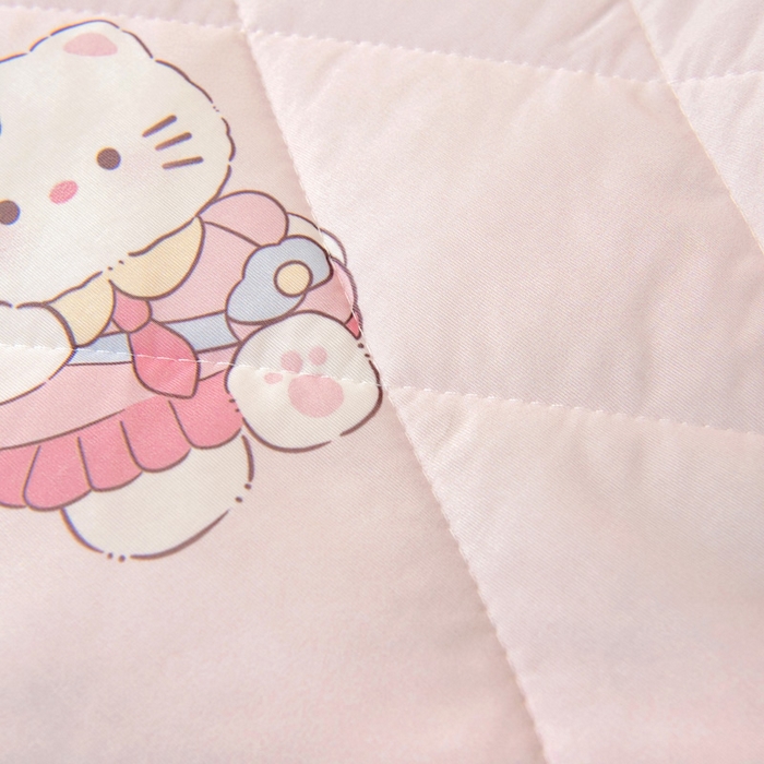 91家纺网 家纺一手货源 找家纺 鱼宝 2026春夏新款数码印花儿童凉感丝夏被夏凉被空调被 乐乐猫