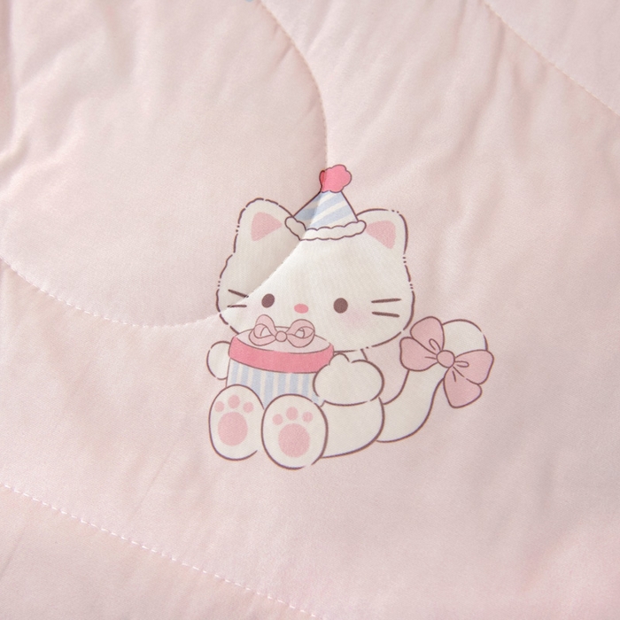 91家纺网 家纺一手货源 找家纺 鱼宝 2026春夏新款数码印花儿童凉感丝夏被夏凉被空调被 乐乐猫