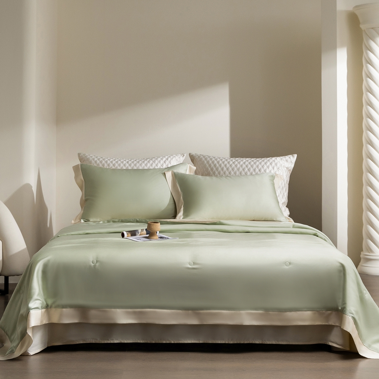 91家纺网 家纺一手货源 找家纺 （总）佳汐蓝家纺 2026新款进口奥地利兰精天丝丝颜悦色-夏被四件套