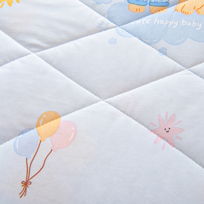 91家纺网 家纺一手货源 找家纺 鱼宝 2026春夏新款数码印花儿童凉感丝夏被夏凉被空调被 萌鹿小象