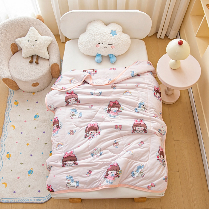 鱼宝 2026春夏新款数码印花儿童凉感丝夏被夏凉被空调被 魔法公主