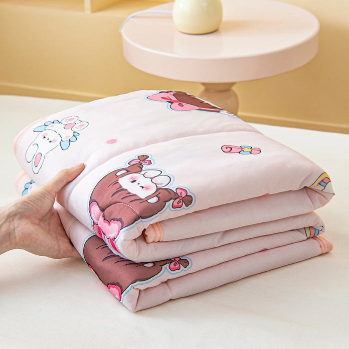 91家纺网 家纺一手货源 找家纺 鱼宝 2026春夏新款数码印花儿童凉感丝夏被夏凉被空调被 魔法公主