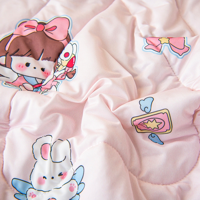 91家纺网 家纺一手货源 找家纺 鱼宝 2026春夏新款数码印花儿童凉感丝夏被夏凉被空调被 魔法公主